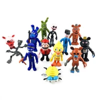 12pcs at five nights security breach series pvc action figures bonnie foxy toys fazbear bear doll model fnaf toys for kids gifts