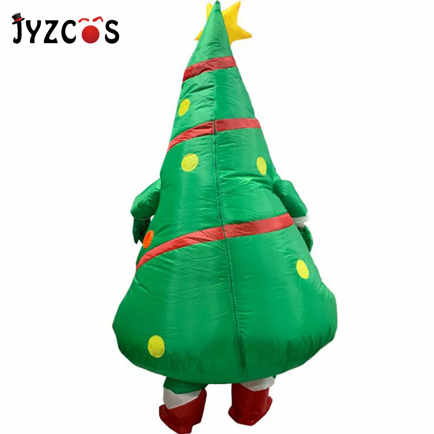JYZCOS Рождество мультфильм кукла костюм аниме надувной Санта Клаус наряжаться реквизит забавный талисман надувной Рождество с деревом одежда
