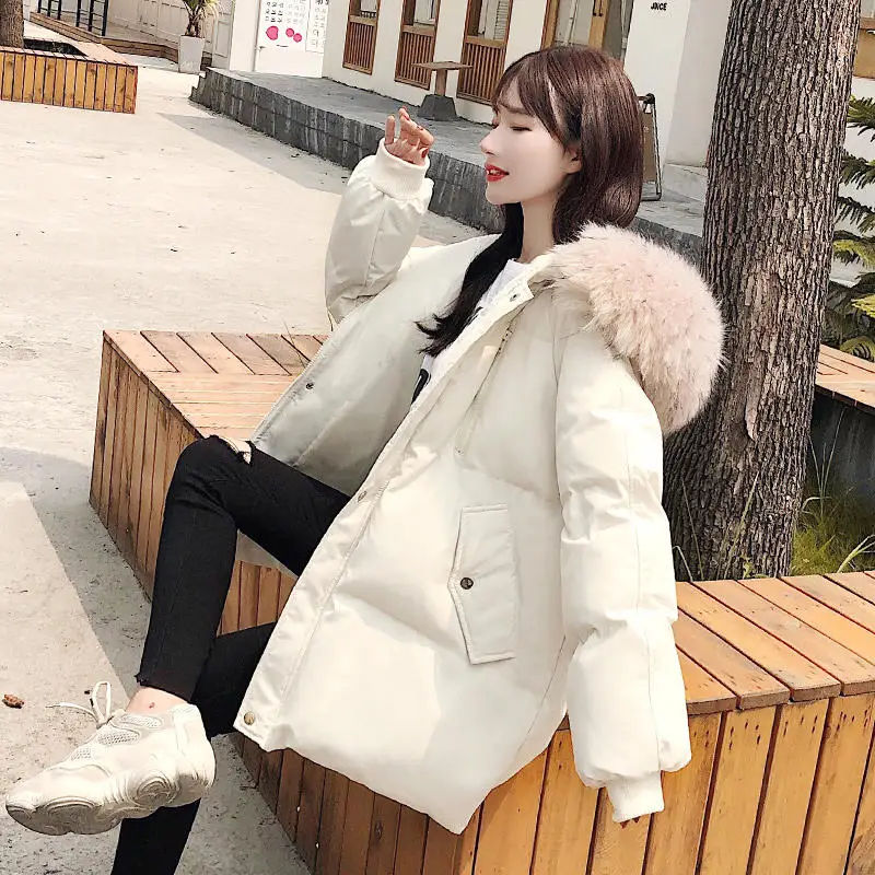

Oversized Thick Winter Coat Women Plus Size Hooded Warm Parkas Feminina Loose Down Cotton Winter Jacket Woman Clothes XXL Q2787