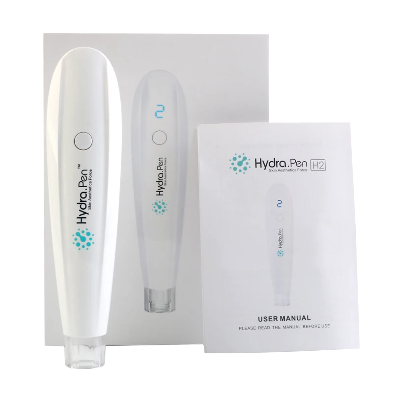 Hydra Pen H2 Wireless Professional Microneedling Pen Digital Display Derma Hydrapen Automatic Serum Applicator with 2 Cartridges