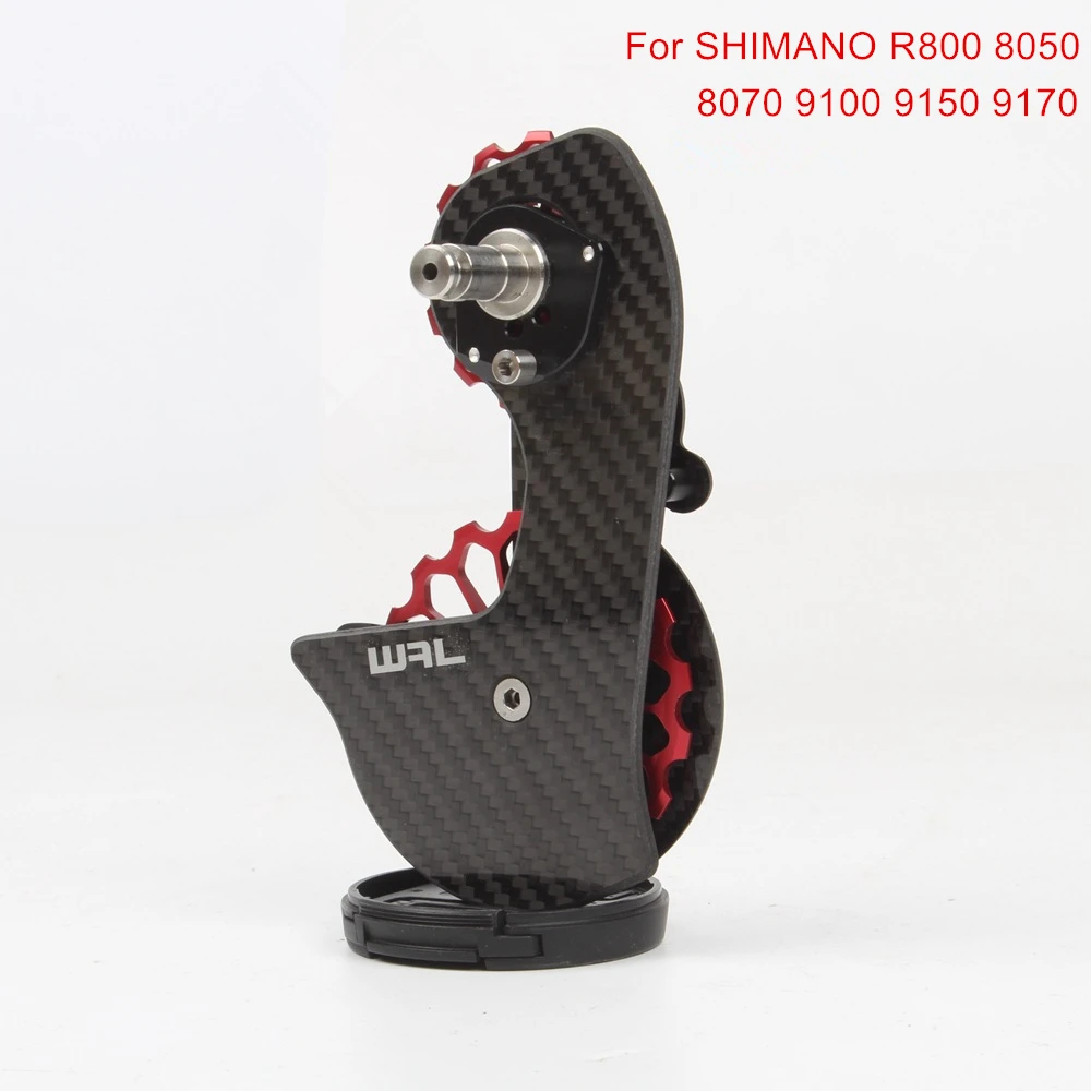 Bicycle Carbon Fiber Ceramic Bearing 17T Jockey Pulley Rear Derailleurs Guide Wheel For Shimano R8000 8050 8070 9100 9150 9170