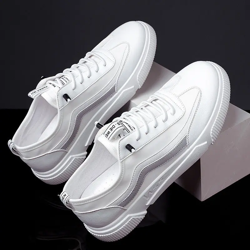 

Leather Sneakers Men's Vulcanized Autumn Shoes Male Casual Tenis 2021 Fashion Sneakers Mans Shoe Boys Platform Sneakers