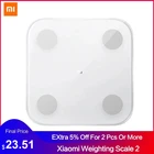 Умные весы для тела Xiaomi Mijia Mi с 2 весовыми весами, цифровые электронные весы для ванной с led-экраном, приложение для анализа данных