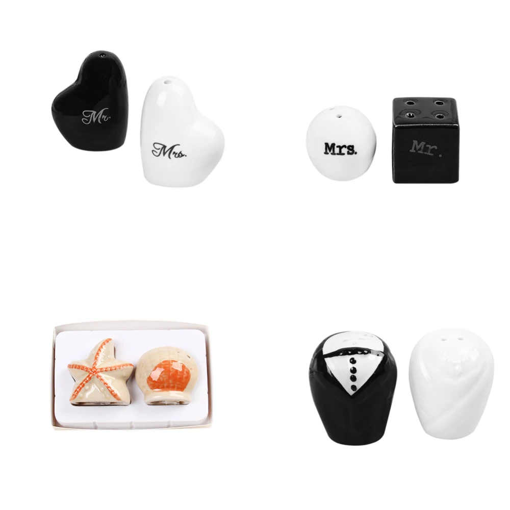 2 шт./лот керамическая Солонка и перечница с дырочками сверху набор канистр