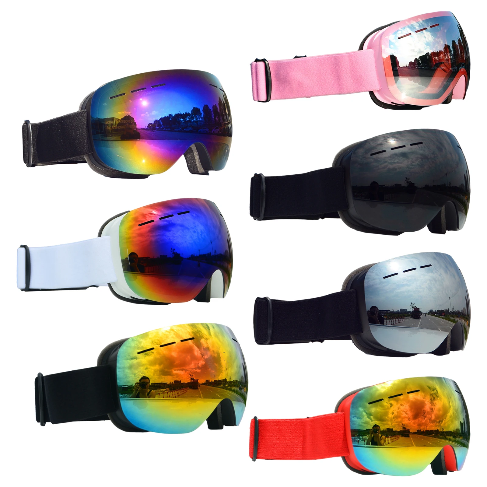 

Magnetic Ski Goggles Snow Anti Fog Lenses Windproof Dustproof Glasses for Motorcycle Winter Snowmobile Boys Youth