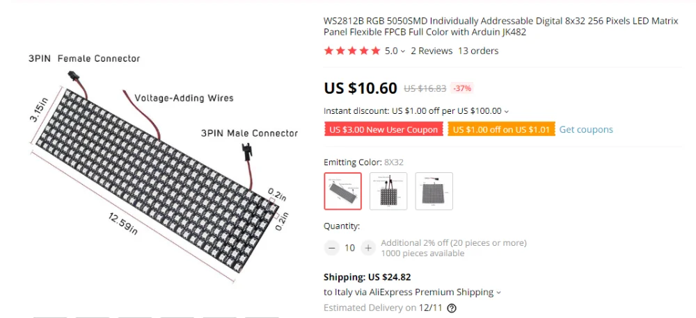 5V ws2812b Full Dream led панель пикселей экран дисплея; индивидуально Адресуемая цифровая матрица полосы; 8x32 16x16 8x8