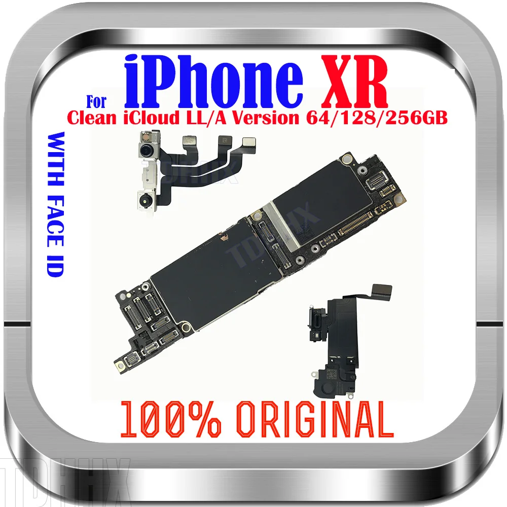 Оригинальная разблокированная материнская плата Clean iCloud для IPhone XR 4G Lte сеть без