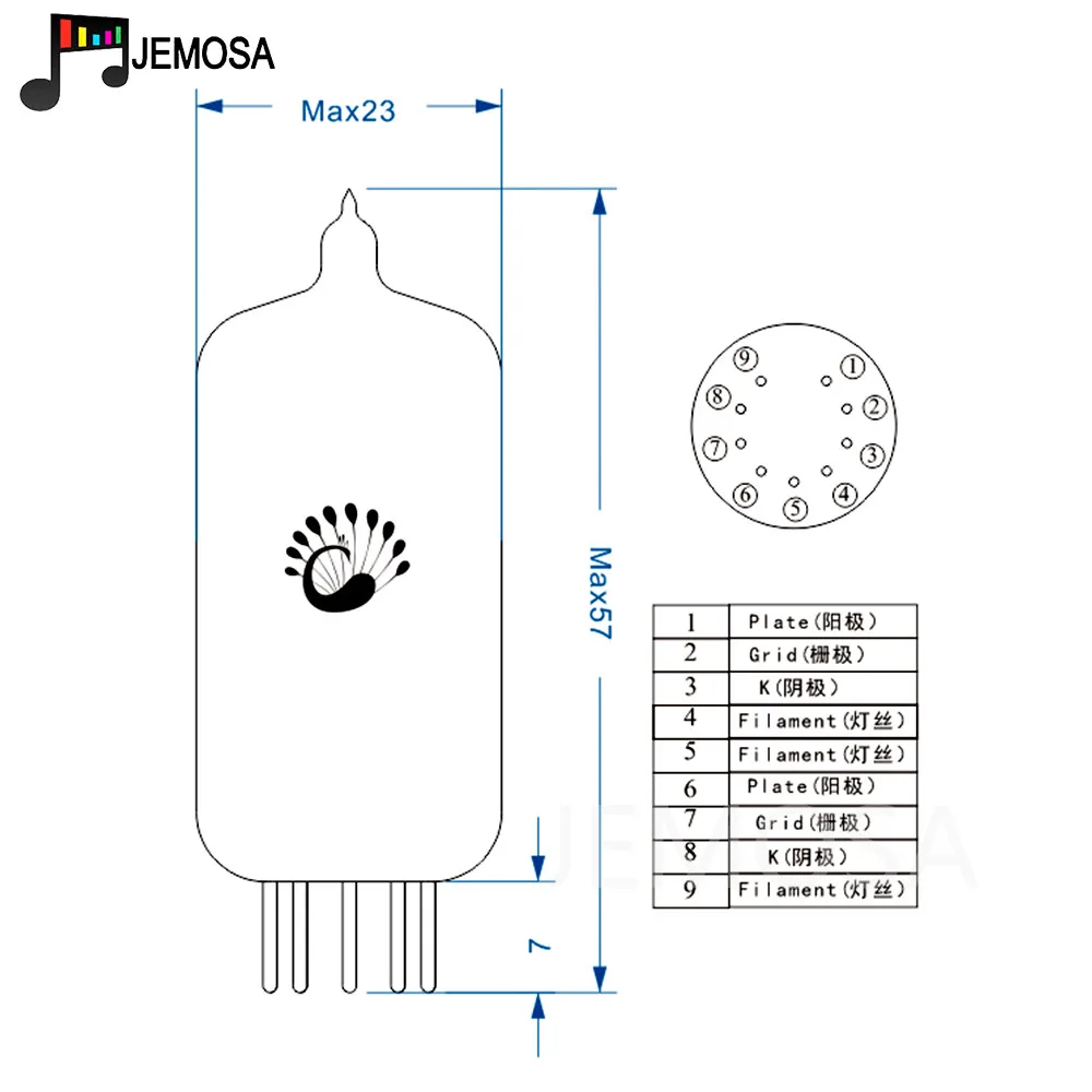 Вакуумная трубка PSVANE ECC83 12AX7 замена ECC803 электронная Hi-Fi звуковая вакуумная