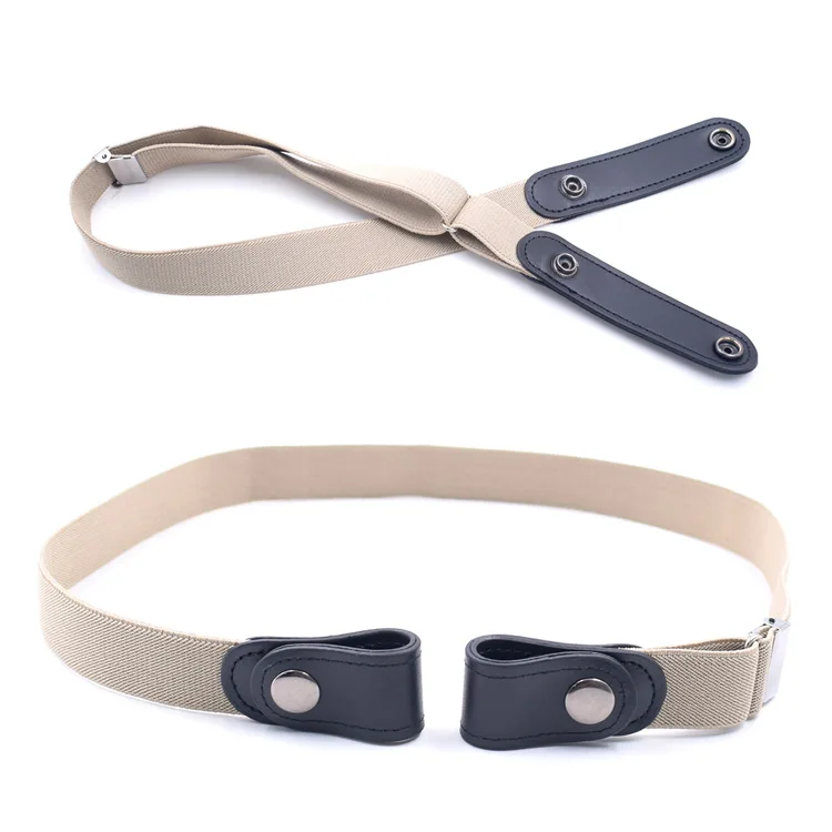 

Jeans no buckle belt Ladies no buckle stretch women's belt Punk style lazy unisex jeans no buckle invisible men's belt x277
