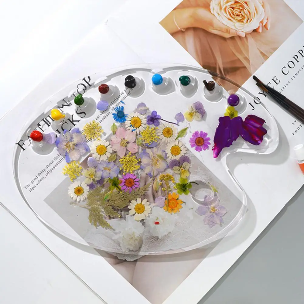 

Epoxy Mold Elastic Easy to Demold Silicone Epoxy Palette Mold for Gifts