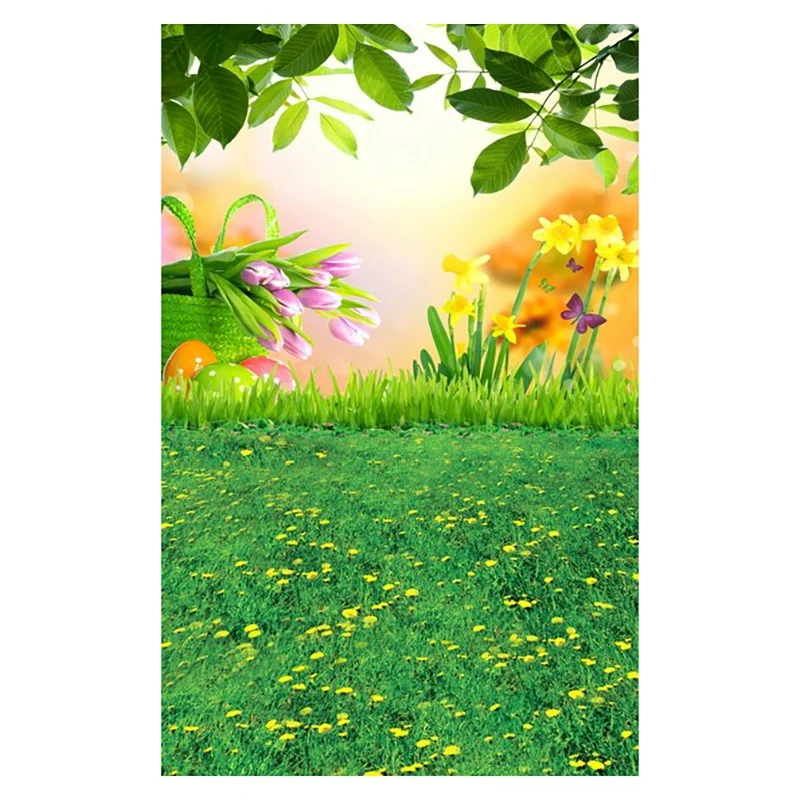 

K4353 фон для вечеринки трава тюльпан цветок фото фон фотография фон