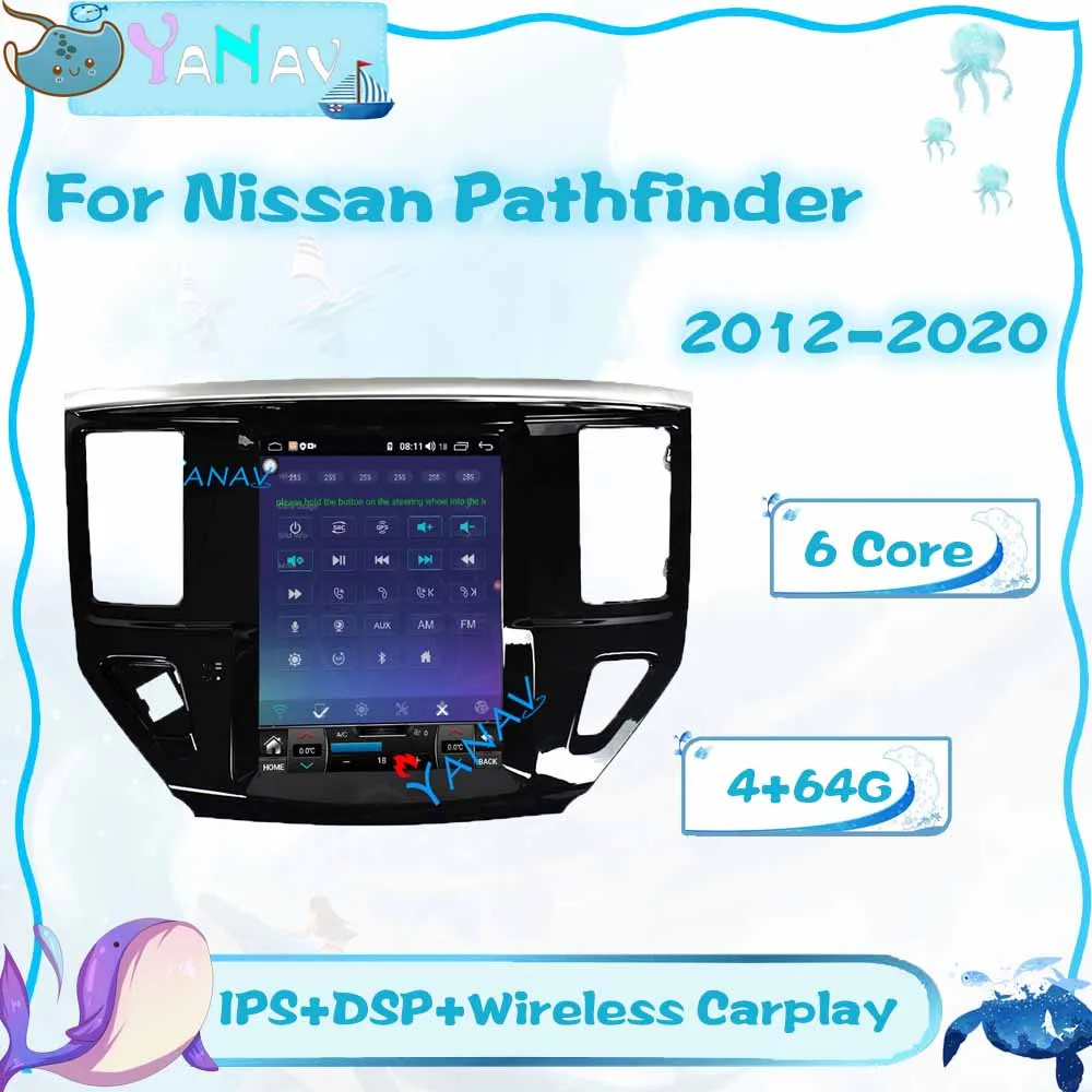 

2Din Android Car Radio Tesla Style For Nissan Pathfinder 2012-2020 Auto StereoReceiver Multimedia MP3 Player GPS Navigation