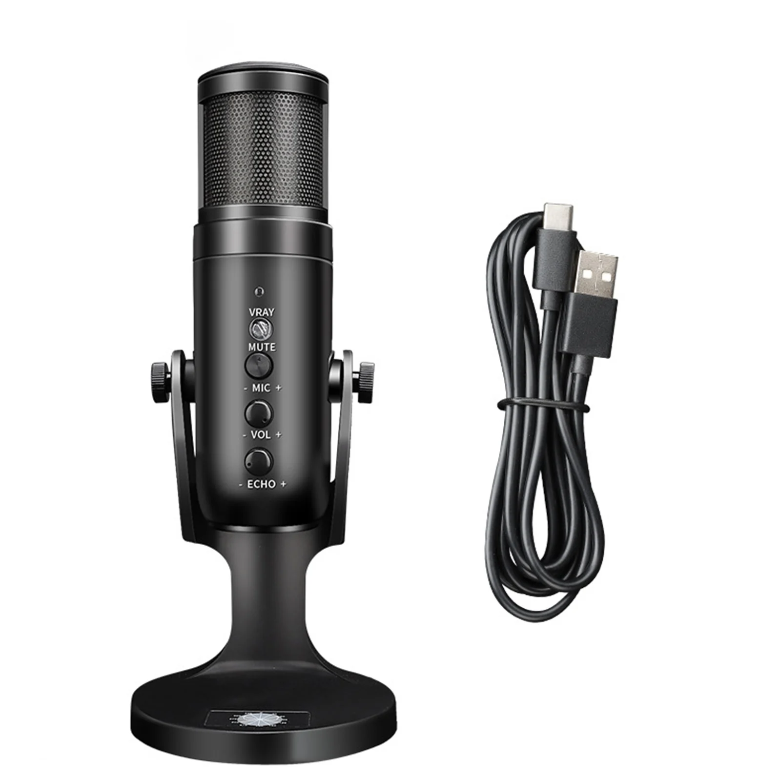 

Конденсаторный USB-микрофон для PS4 Mac PC, бесшумный суперкардиоидный микрофон с полярным узором и RGB светильник кой для игр и потоковой передач...