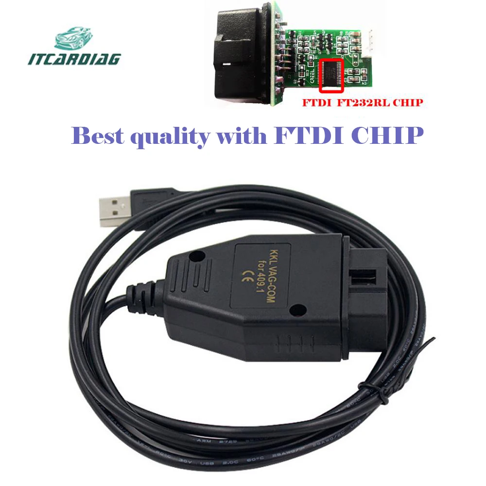 Авто USB кабель KKL VAG COM 409 1 OBD2 II OBD WINDOWS 98/ME/2000/NT и XP диагностический сканер V W Vag Com