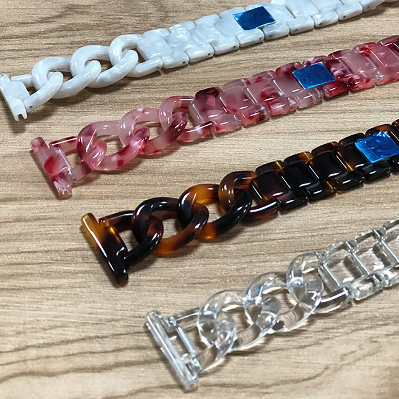 Resin Strap 20 22mm Band for Samsung Galaxy Watch 3 41mm/45mm Bracelet for HUAWEI Watch GT2 42mm Iwatch Series 6 5 4 Women Belt