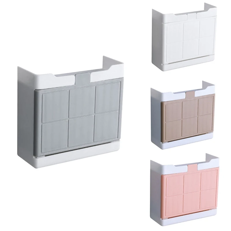 

Soap Container Self-Draining Clamshell Adhesive Wall-Mounted Soap Dish Drawer Soap Dish Holder