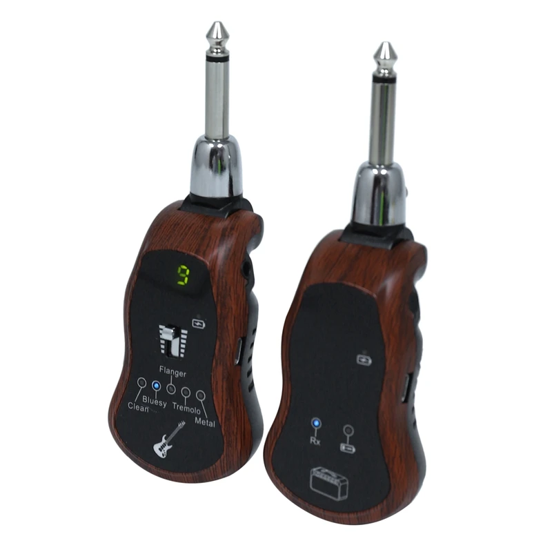 Wireless Guitar System Transmitter Receiver Set UHF 10 Channels with Clean Bluesy Flanger Tremolo Metal 5 Effects - Electric Gui | Спорт и