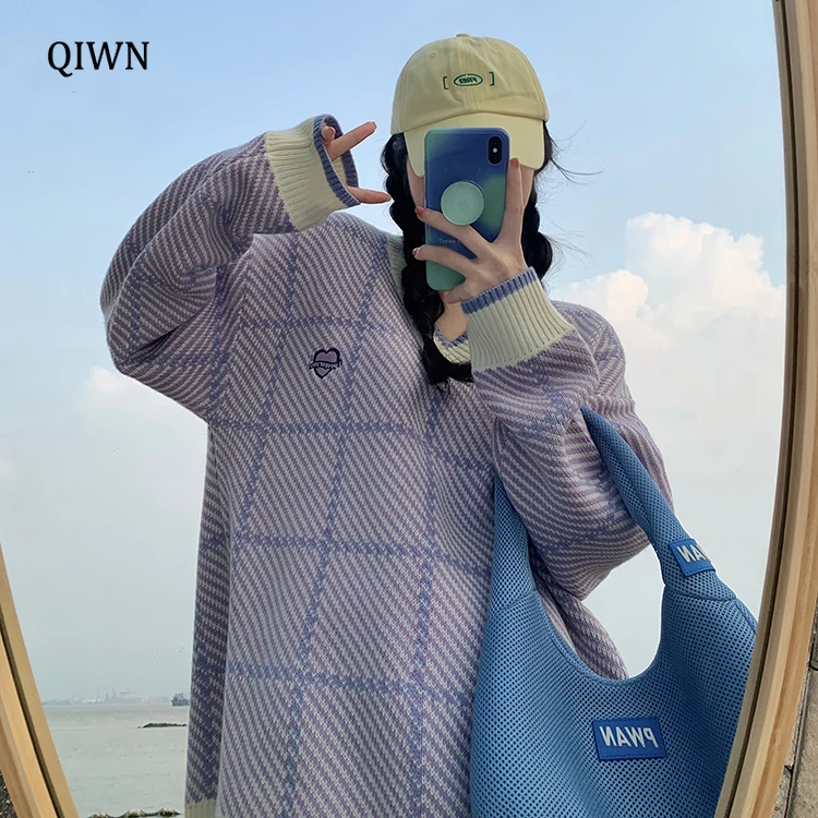 

Свитер Женский вязаный в полоску, с V-образным вырезом и длинным рукавом