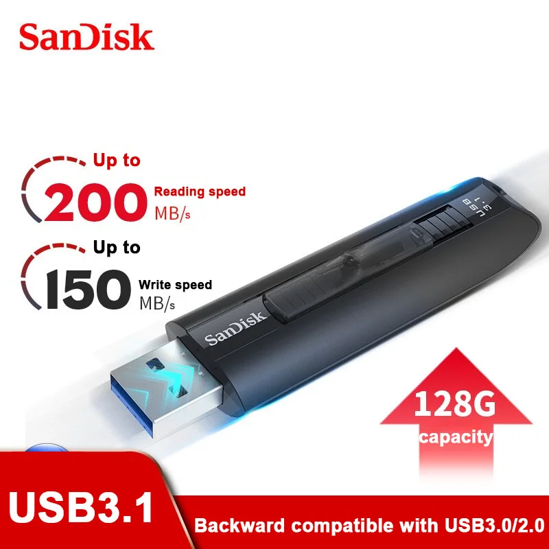 usb флешка Двойной Флеш накопитель SanDisk CZ800 для экстремальных условий Go USB 3 1 флеш 64