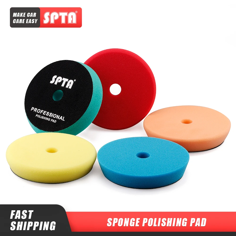 

(Bulk Sales) SPTA 3"(80mm)/5"(125mm)/6"(150mm) Car Spong Buffing Polishing Pads & Buffing Pads For DA/RO/GA Car Buffer Polisher