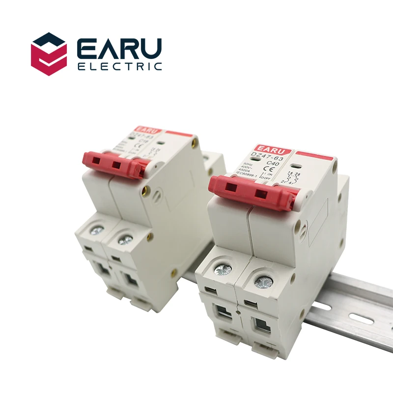 C45N 2pole 3A/6A/10A/16A/20A/32A/40A/50A/63A 400В ~ C тип мини-выключатель Mcb монтаж 35 мм din-рейка