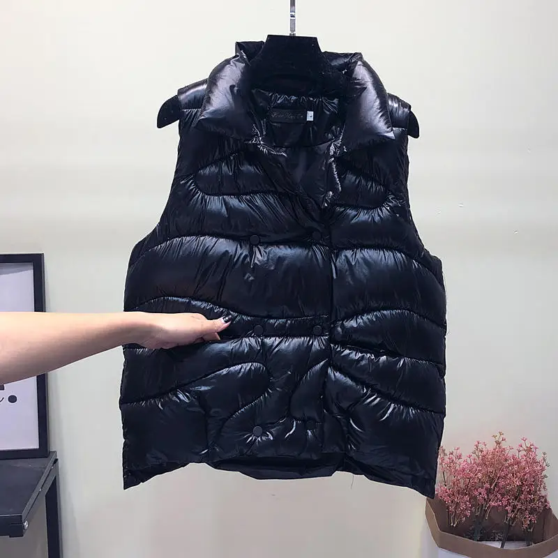 2 Vest Новая осенняя и зимняя женская пуховая хлопковая жилетка, без рукавов теплый утепленный жилет женская верхняя одежда Свободный жилет пальто для женщин Q1843 - Цвет: 2 Vest