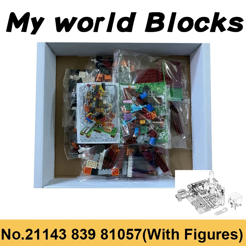 

DECOOL My World The Nether Portal Ghost Blaze Figures Nether Railway Building Blocks Bricks Toys For Children Boy Birthday Gifts