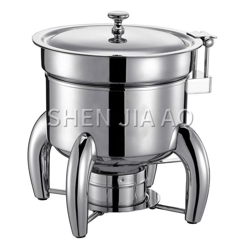 

4L Stainless Steel Round soup stove Commercial Soup sauce container Soup dispenser suitble for Restaurant Hotel Canteen 1PC