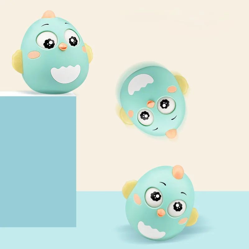 

3-6 months old cute animal blinks baby tumbler toy grasps newborn to pacify baby with gutta percha