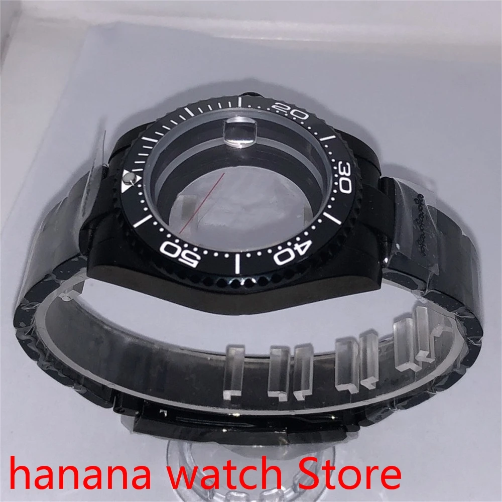 

Suitable for NH35 36 Mingzhu2813 Miyata self-winding 40mm transparent black box series, with rotating ceramic black bezel