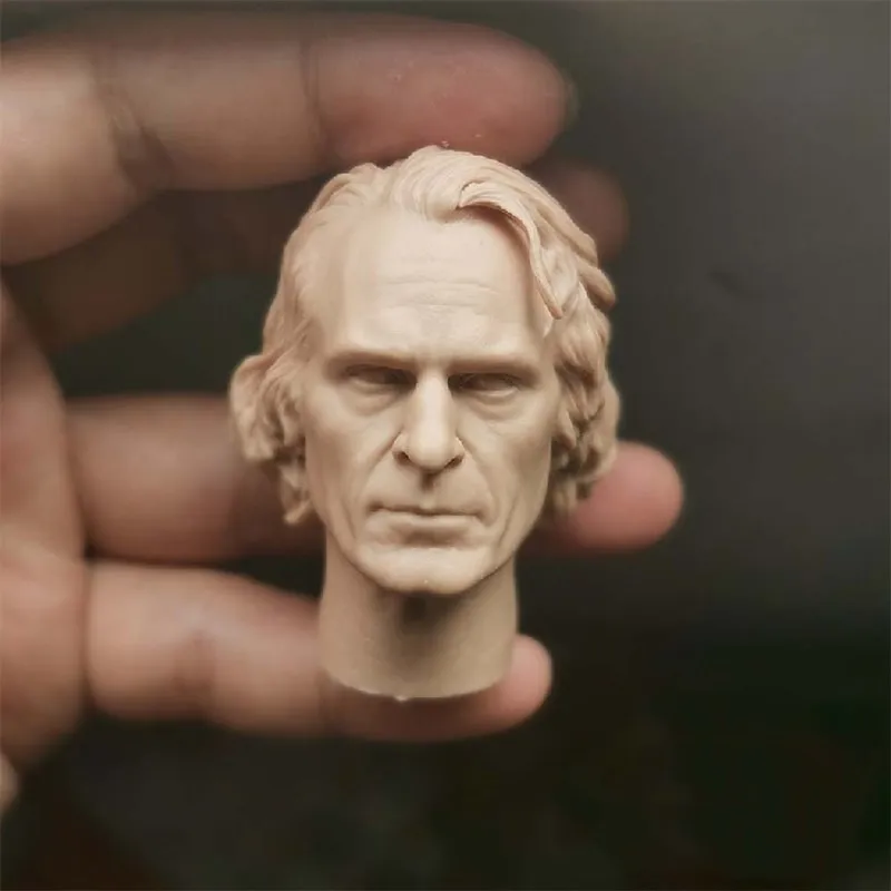 

1/6 Scale Male Head Scuplt Model PVC Joker Clown PVC Joaquin Phoenix Unpainted Head Sculpt Carving Model for 12'' Body