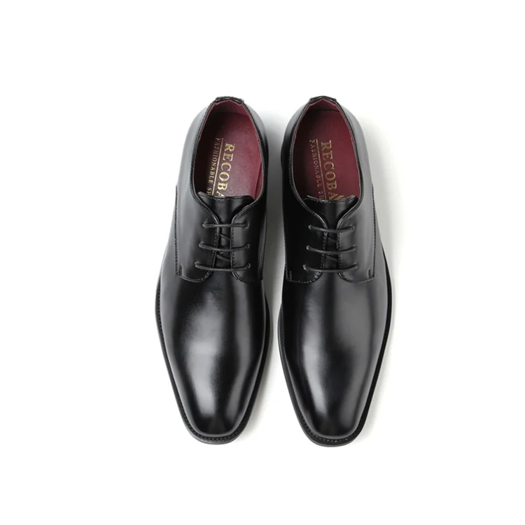 

New simple business shoes men's casual formal wear men's shoes lace up hand polished shoes professional wear pointy