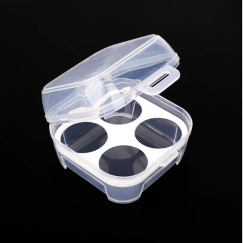 4 шт. Губка для макияжа косметическая пуфф с хранением в коробке, основа для макияжа, порошковый шарик, аксессуары для макияжа женщин.