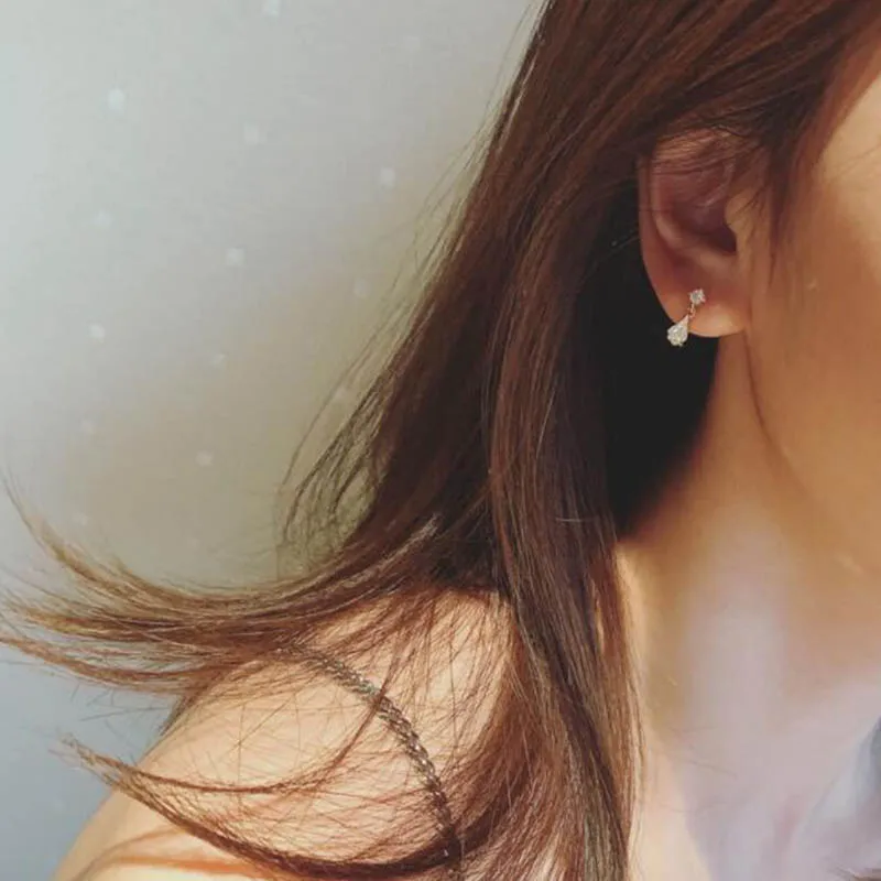 

925 Sterling Silver Pendant Earrings Luxury Droplet Geometric Earrings 14K Gold Small Jewelry Earrings Wholesale