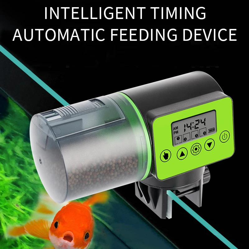

Smart Automatic Fish Feeder Aquarium Feeder Fish Tank Auto Feeding Dispenser With LCD Indicates Timer Food Dispenser Accessories