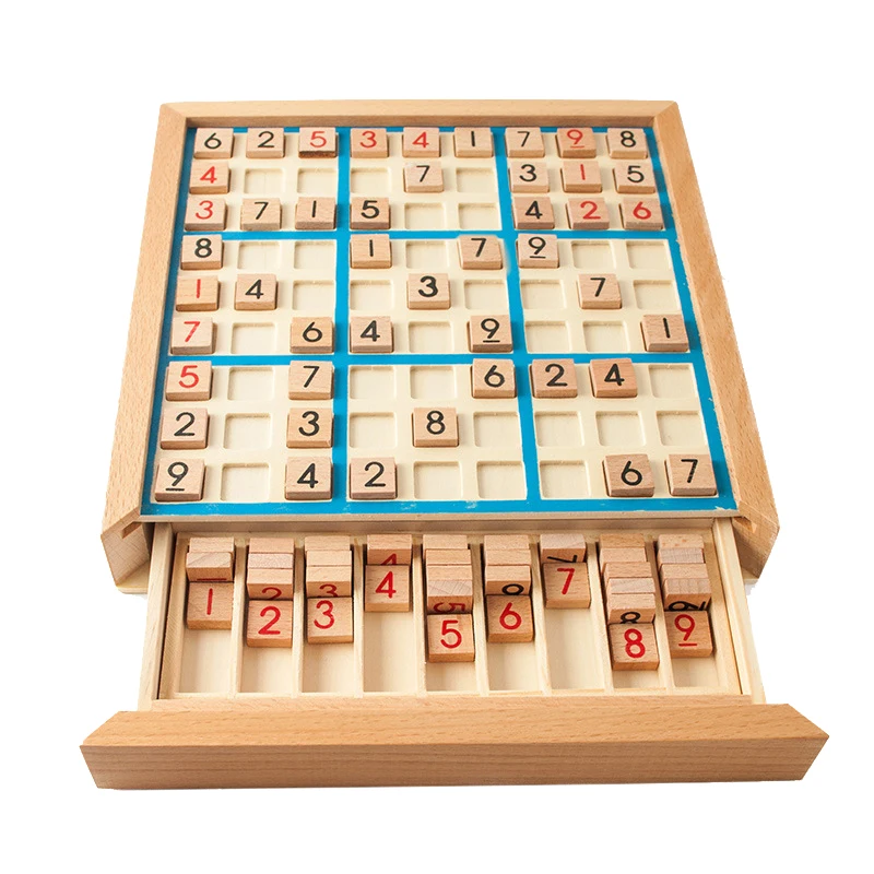 Мозаика Sudoku математические игрушки деревянные Обучающие цифры Монтессори