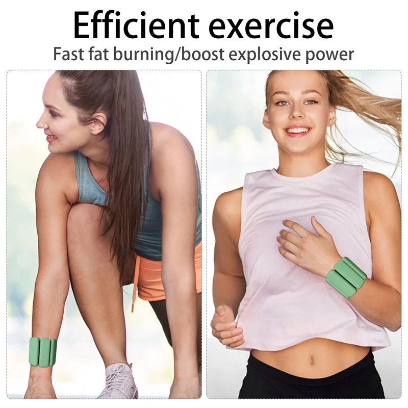

Yoga Running Exercise Training Fitness Gravity Wristband Weight-bearing Bracelet Dumbbell Sandbag Weight-bearing Wristband 1Pair