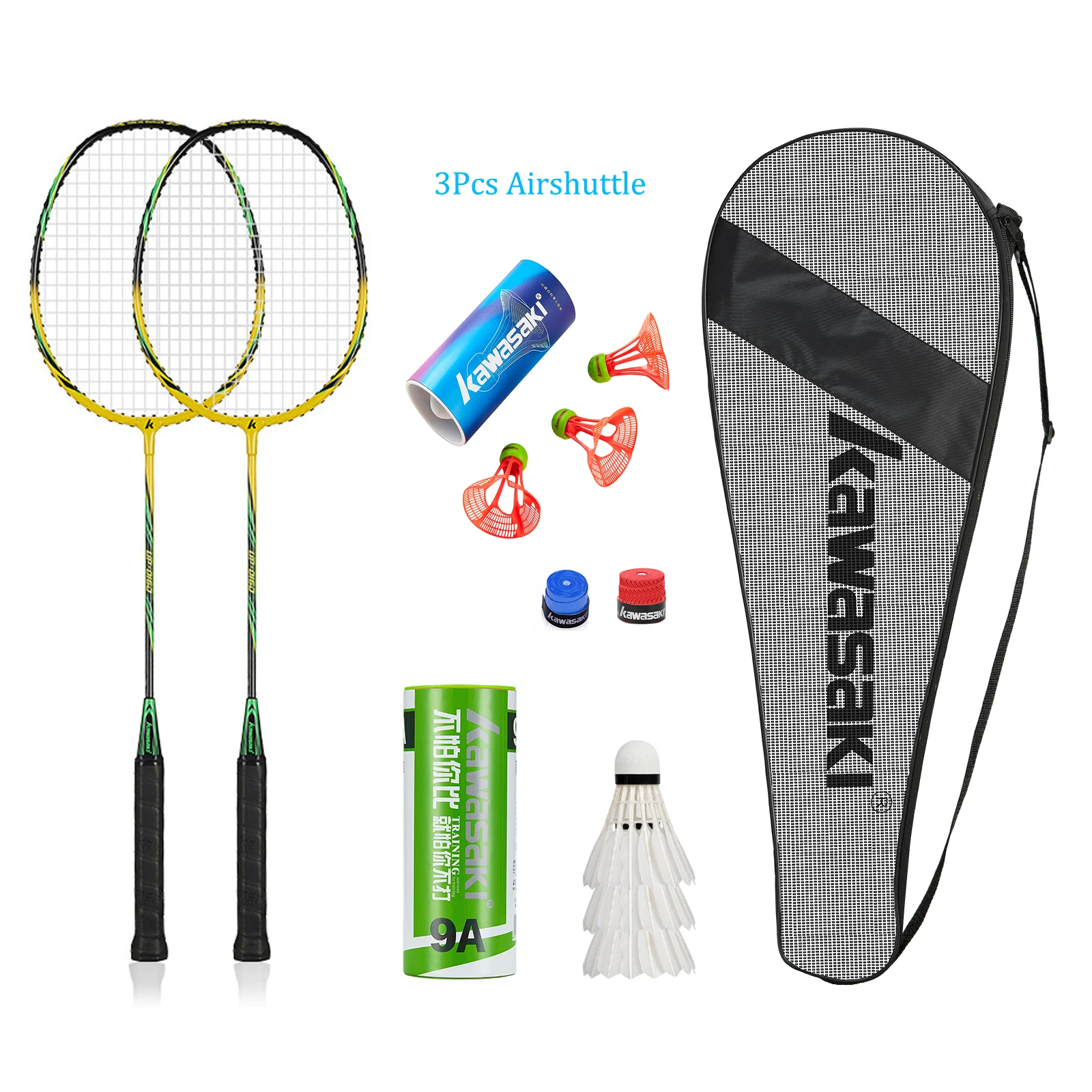 

Kawasaki Badminton Racket 1U Aluminum Alloy Frame Badminton Racquet With String UP-0160 With Free Gift Shuttlecock