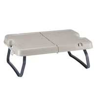 foldable laptop table portable outdoor camping table breakfast serving bed tray with legs folds in half with inner storage space