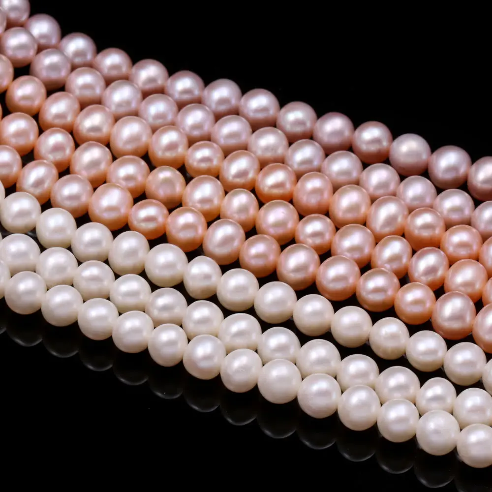 Fashion Natural Freshwater Pearls Bead Round Shape Pearl Loose Spacer Beads For Jewelry Making DIY Bracelet Neckalce Accessories