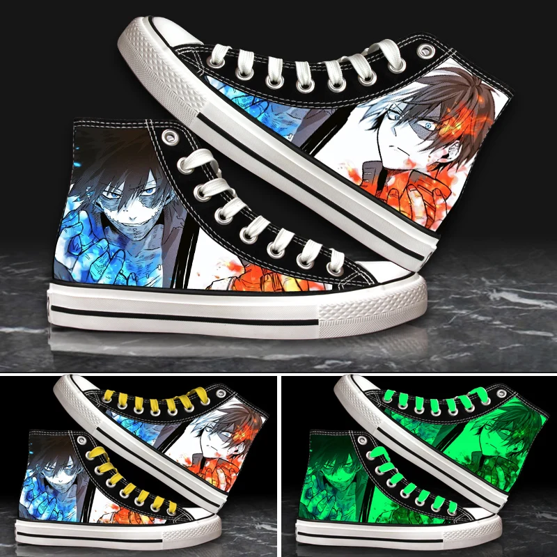 Аниме Мой боку нет героев Академия ночное освещение плимсоллы холщовая обувь