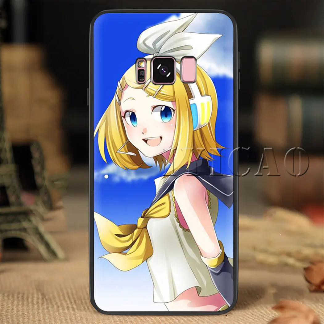 KAGAMINE RIN ботинки для Маскарадного костюма с названием песни мягкий чехол samsung A10 20 30