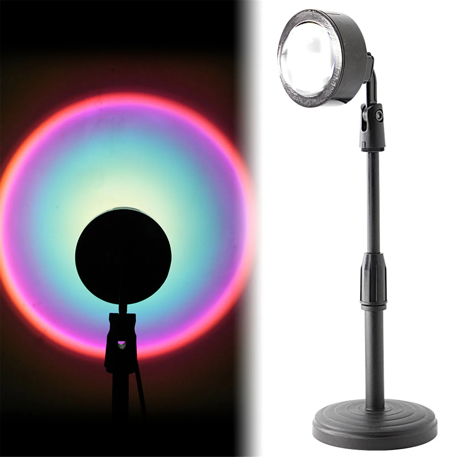 

Sunset Led Projector Lamp Fantastic Rainbow Atmosphere USB Projection Floor Light Room Wall Party Decoration Night Light