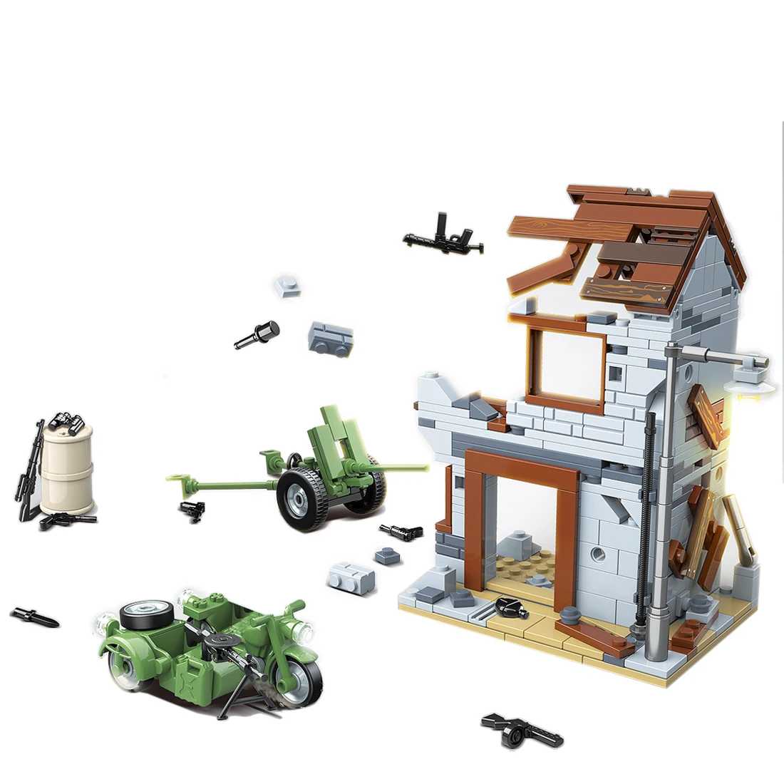 371 шт. Детский конструктор классические войны|Блочные конструкторы| |