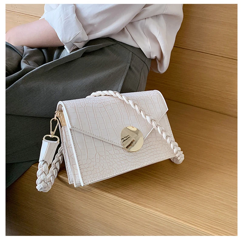 Белые сумки через плечо для женщин 2020 Сумки из искусственной кожи женские новые