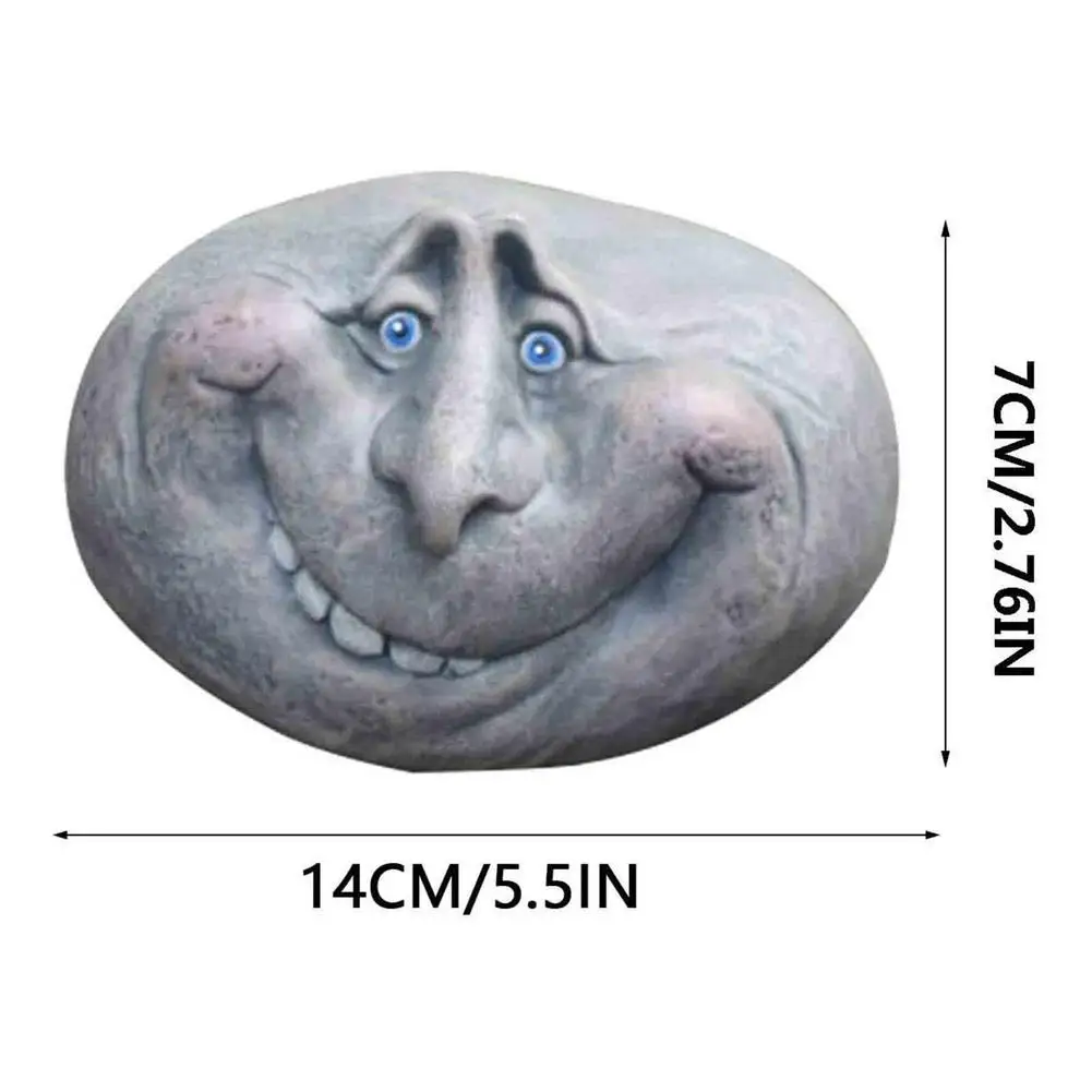 

Whimsical Rock Face Garden Resin Figurine Garden Decoration Statue Villa Home House Decor Garden Supplies
