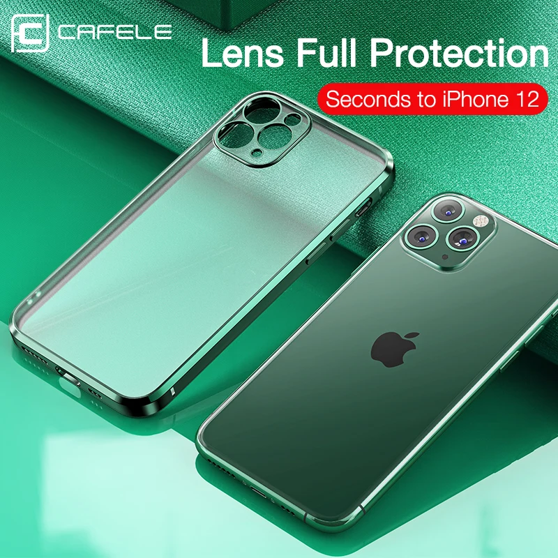 Cafele Lens Full Cover Case For iPhone 12 11 13  Pro Max Luxury Soft Silicone Cases For iPhone 12 Mini Matte Non-Slip Back Cover