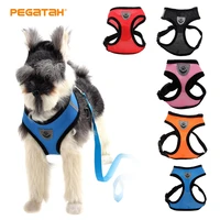 cat harness pet traction supplies adjustable reflective mesh chest harness set walking lead dog vest cat collar harness for pet