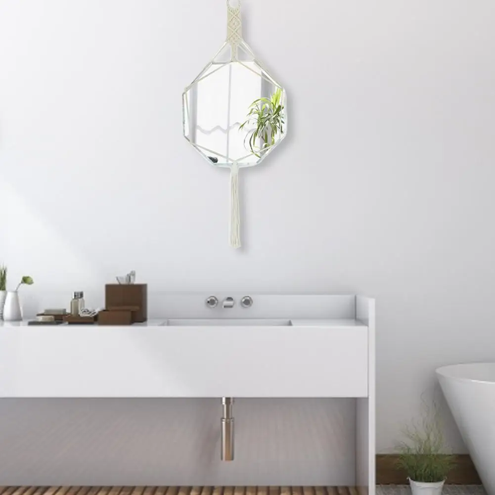 Настенный зеркальный декор скандинавский геометрический Плетеный подвесной