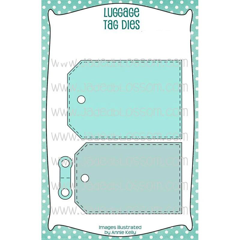 

2021 New Luggage Tag Label Decoration Metal Cutting Dies for Scrapbooking Stencil Knife Mould Blade Punch Model Craft Template